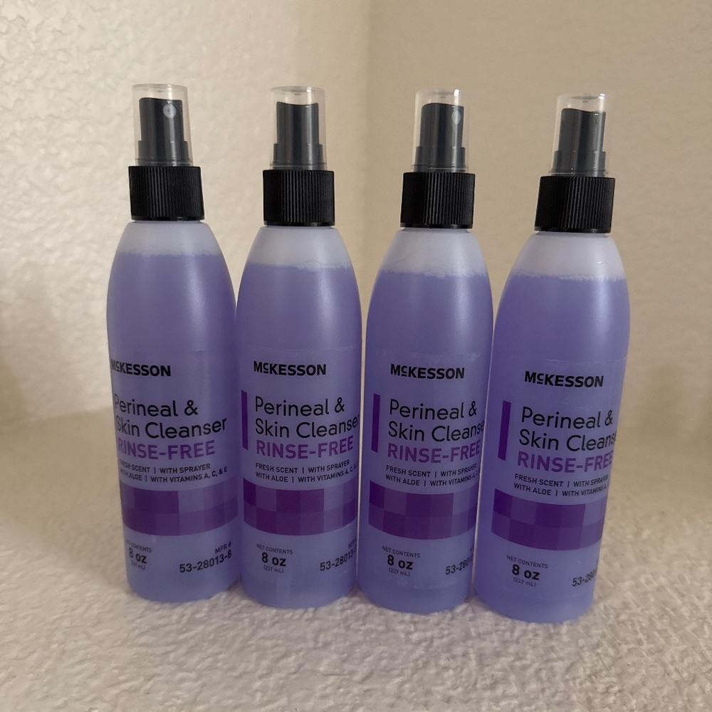 NWOT McKesson Perineal and Skin Cleanser 4 Bottles 8 oz each